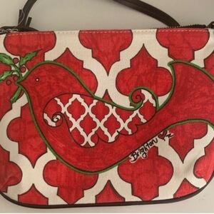 Brighton Love Dove Crossbody Pouch Holiday Canvas Bag NWT Dove Print